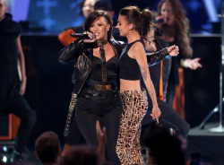 Demi Lovato and Cher Lloyd - Performing Really Don't Care at the Teen Choice Awards. August 10, 2014 - 45xHQ 49VDPBKI
