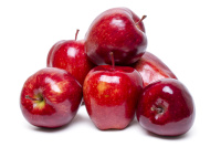 Красные яблоки на белом фоне (Red apple) BzWbaUht
