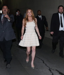 Lindsay Lohan - arriving to 'Jimmy Kimmel Live!' in Hollywood, February 3, 2015 - 39xHQ RIMOEk1B