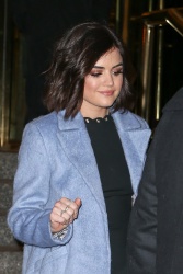 Lucy Hale - Arriving at the Late Night with Seth Meyers studios in New York, 7 января 2015 (10xHQ) RSD0SKFX
