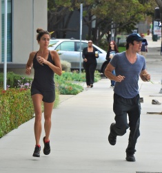 Ian Somerhalder & Nikki Reed - out for an early morning jog in Los Angeles (July 19, 2014) - 27xHQ E06QVCLf