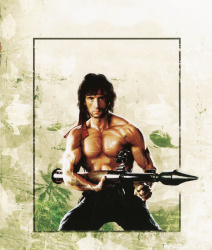 Sylvester Stallone - Промо стиль и постер к фильму "Rambo: First Blood (Рэмбо: Первая кровь)", 1982 (27хHQ) GXCngdNN